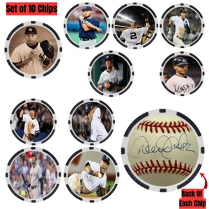 Derek Jeter SIGNED Baseball Legends Poker Chip Set (10) - Picture 1 of 2