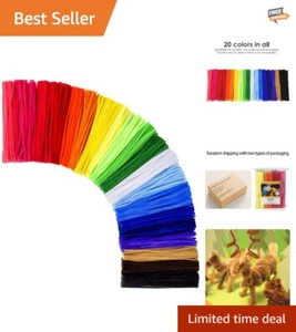 Rainbow Pipe Cleaners - 1000pc Value Pack for Creative Crafts and Decorations - Picture 1 of 9