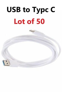 50x 3ft OEM Type C Fast Charge Cable Cord Charging Quick Charger USB-C Wholesale - Picture 1 of 4