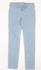 H&M Womens Blue Cotton Straight Jeans Size 26 in L28 in Regular Button