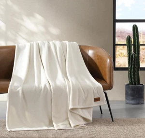 Wrangler Solid Plüsch-Fleece Beige Decke-Full/Queen - Bild 1 von 5