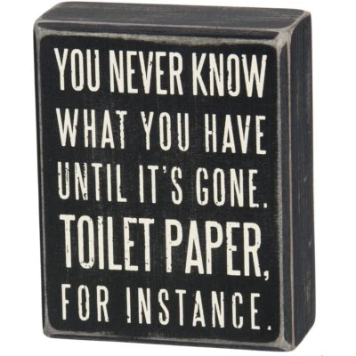 Primitives By Kathy It's Gone, Toilet Paper Box Sign - Image 1 of 3