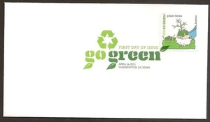 US 4524k Go Green Plant Trees DCP FDC 2011 - Picture 1 of 1