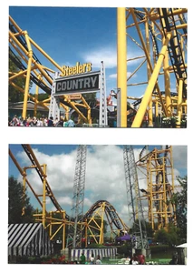 2 PC LOT~KENNYWOOD-STEEL CURTAIN INVERSION ROLLER COASTER PITTSBURGH,PA - Picture 1 of 4