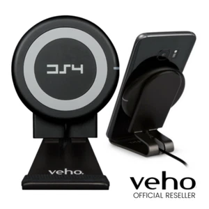 VEHO DS4 WIRELESS QI 1.2 CHARGING CRADLE W/ REMOVABLE PAD - BLACK - VWC-001-DS4 - Picture 1 of 9