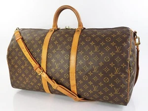 Auth LOUIS VUITTON Keepall Bandouliere 55 Monogram Canvas Duffel Bag #59971 - Picture 1 of 14