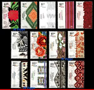23-R MEXICO 2023 TEXTILKUNST AUS MEXIKO, REGULÄRE BRIEFMARKEN, SET POSTFRISCH - Bild 1 von 2