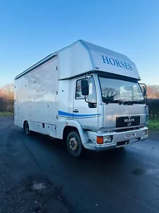 1996 MAN 8.163 7.5 Ton 3 Stall Horsebox with Living and Hydraulic Ramp - Picture 1 of 14