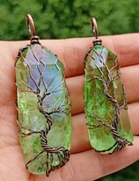 1pc Rock Quartz stone Tree of life Pendant Magic Energy Reiki Healing Amulet