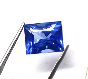 Natural Blue Sapphire 10-75 CT Bajuette Shape Loose Certified Gemstone - Picture 1 of 8