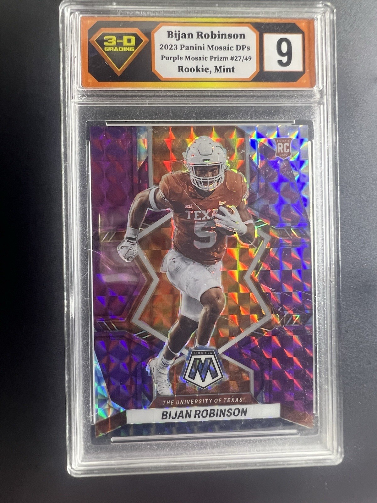 2023 Panini Mosaic Draft Picks Bijan Robinson Purple Mosaic /49 #7