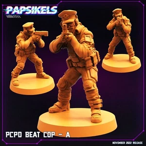 PCPD Beat Cops | Papz Industries| Papsikels | 32mm scale - Picture 1 of 8