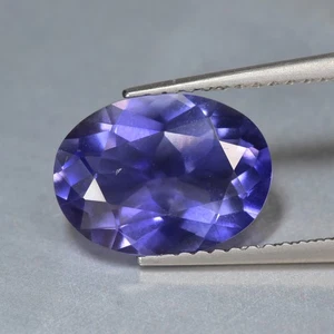 2.30Ct Genuine Loose Gemstone Flashing 100% Natural Intense Blue Iolite - Picture 1 of 1