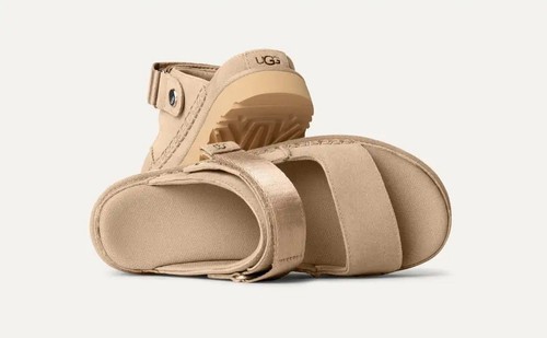 SANDALI CON PLATEAU UGG SAND GOLDENS GLIDE SCAMOSCIATI DONNA US 6 5 EUR 37 5 ~NUOVI CON SCATOLA