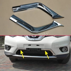 For Nissan X-Trail T32 2014 2015 2016 Chrome Front Grill Grille Air-Inlet Cover - Foto 1 di 7