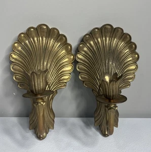 Vintage Andrea von Sadek Wandleuchter Messing Wandkerzenhalter 2er Set MCM - Bild 1 von 8