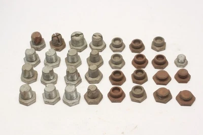 Lot of 31 NOS Vintage Engine Oil Pan Replacement Drain Plugs Restoration Parts - Image 1 of 4