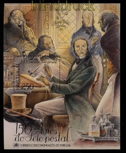 Portugal Mi # Block  72 postfrisch 150 Jahre Briefmarken (33091) - Bild 1 von 1