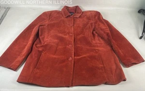 Bernardo Women's Brick Red Rust Suede Jacket Size XL - Picture 1 of 4