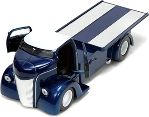 Coche fundido a presión Jada Toys Just Trucks 1:24 1947 Ford COE plataforma plana azul oscuro/blanco... - Imagen 1 de 8
