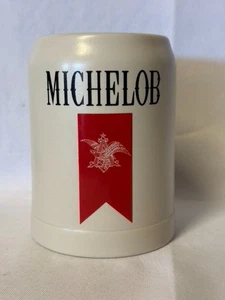Michelob White A&Eagle Label Stein CS25 Variante 1976 Ceramarte Brasil 5" - Imagen 1 de 6
