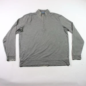 Suéter Johnnie O Para Hombres L Gris 1/4 Cremallera Pullover Informal Preppy LEER - Imagen 1 de 17