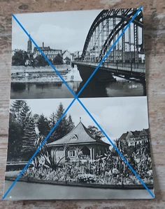 AGFA S/W POSTKARTE AK GLOGAU GLOGOW POLEN NIEDERSCHLESIEN BRÜCKE MILCHHÄUSCHEN - Bild 1 von 2