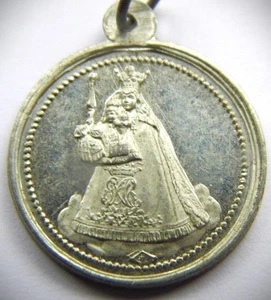 Antigua Insignia Peregrinos Santa Medalla Nuestra Señora de San Juan Virgen Negra 1909 Bélgica - Imagen 1 de 2