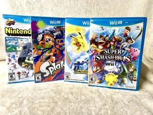Lote de juegos Nintendo Wii U Super Smash Bros Splatoon Pokken Tournament NintendoLand - Imagen 1 de 7