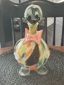 Vintage Murano Style Art Glass Blown Clown Decanter Figurine 12” Tall - Picture 1 of 6