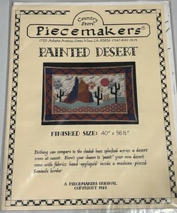 "Patrón de edredón de desierto pintado Piecemakers 40"" x 56,5"" - Borde Seminole - ¡NUEVO! - Imagen 1 de 3