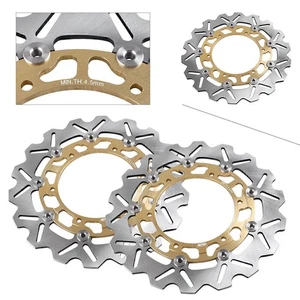 298mm Front L&R Motorcycle Brake Disc Rotors for YAMAHA YZF R1 R6 99-02 XJR 1300 - Picture 1 of 12