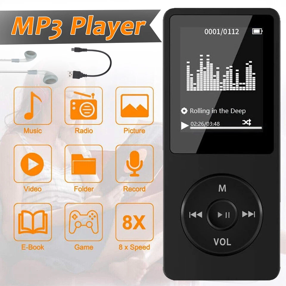 Bluetooth Unterstützung MP3 Player Musik Spieler Digital FM Radio Wasserdicht DE - Bild 1 von 4