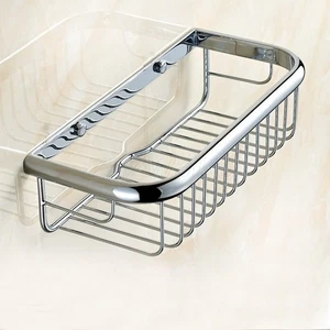 300mm Polished Chrome Bathroom Wall Mount Shower Caddy Wire Basket Storage New = - Picture 1 of 7