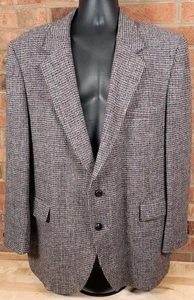 Harris Tweed Blazer Wool Sport Coat Jacket Mens 48 R USA Vintage 2 Button - Picture 1 of 14