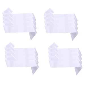 16Pcs White Sash Etiquette Shoulder Strap Make Your Own Sash Blank Satin Sash - Picture 1 of 7