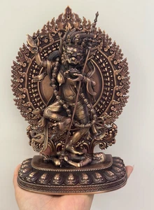 20CM Tibet Simhamukha Copper Statue - Picture 1 of 6