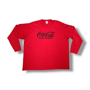 Camiseta roja manga larga promocional gráfica Coca Cola Zero Sugar para hombre 4XL - Imagen 1 de 14