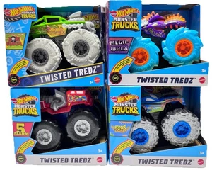HotWheels Monster Truck -Twisted Tredz - Juego completo de 4 Rodger - Alarma - Hueso - Wrex - Imagen 1 de 10