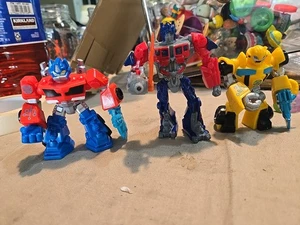 TRANSFORMERS Bumblebee Optimus Prime Rescue Bots Set Of 3 Figures - Picture 1 of 4