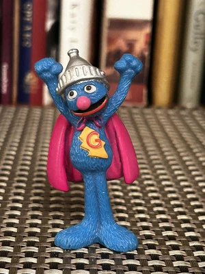 "Figura de Sesame Street Grover Super Grover Muppets PVC vinilo vintage Mattel 3""" Foto 1 de 3