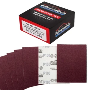 100 Grit 1/4 Sandings, Box of 30 - Hook & Loop Sandpaper, Coarse-Cut Abrasive - Picture 1 of 5