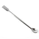 12Pcs Stainless Steel Lab Spoon Spatula Laboratory Sampling Spoon Mixing Spat-Wf