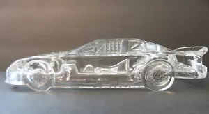 Nascar Crystal Clear Glass Paperweight Camaro Sports Car - Picture 1 of 9