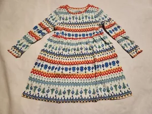 NWT Old Navy Christmas Fair Isle Thermal Dress Baby Toddler Girl - Picture 1 of 1