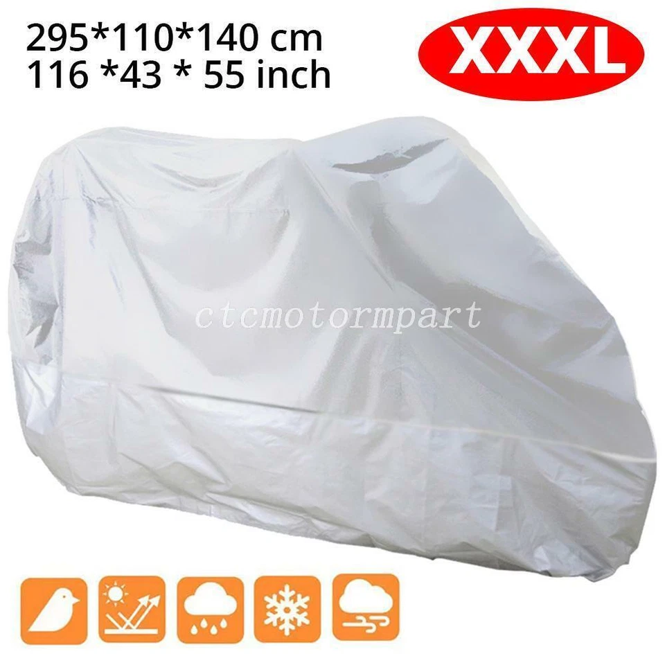 XXXL Motorcycle Cover  For Honda VTX1800 VTX1300 VT1300CX Fury Silver — 第 1/1 张图片