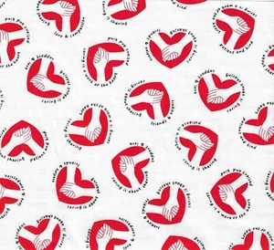 Calling All Nurses Heart Fabric 1/4 Yard Windham Fabrics - Picture 1 of 2