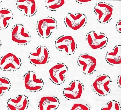 Calling All Nurses Heart Fabric 1/4 Yard Windham Fabrics - Image 1 of 2