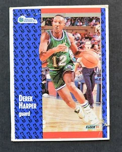 1991-92 Fleer Wheaties Sheets Derek Harper 28 Mavericks - Bild 1 von 2