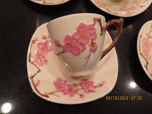 Menge 5 MCM Vintage Metlox Poppytrail Pfirsichblüte Kaffeetasse Teetasse & Untertasse - Bild 1 von 11